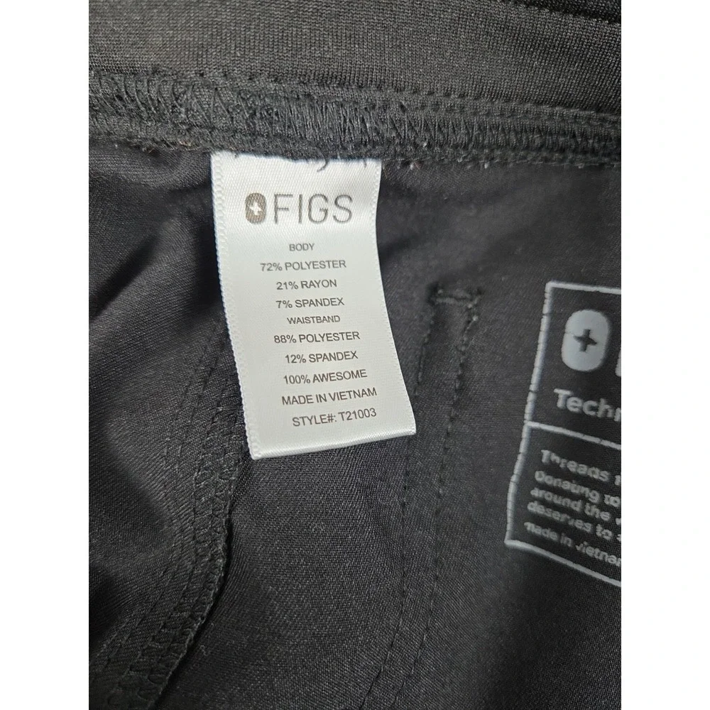 FIGS Basic Scrub Pants Men's Size M Black With Drawstring Work‎ Career Medical